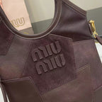 Miu Miu Leather Logo Tote Bag