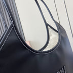 Miu Miu Leather Logo Tote Bag