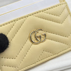 Gucci Yellow GG Marmont Card Holder