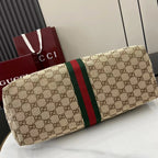 Gucci White Canvas Double G Tote Bag