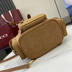 Miu Miu Corduroy & Calfskin Leather Backpack