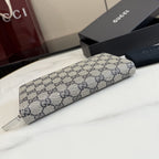 Gucci Canvas & Leather Zip Wallet