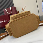 Gucci Corduroy & Calfskin Leather Backpack