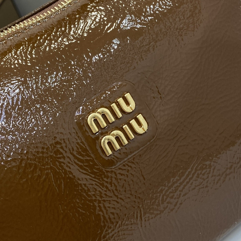 Miu Miu Patent Leather Logo Handbag