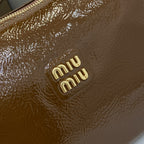 Miu Miu Patent Leather Logo Handbag
