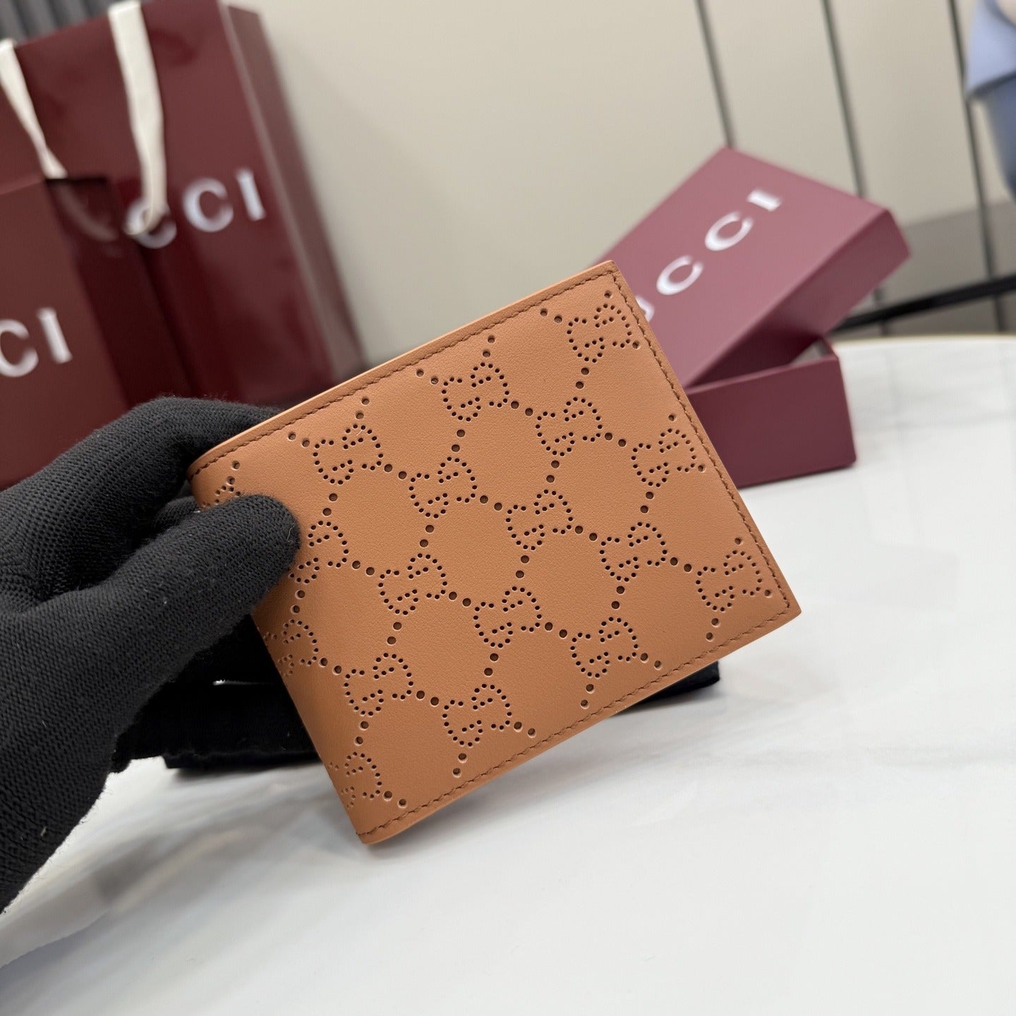Gucci Brown Leather Logo Wallet