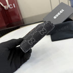 Gucci Black Denim & Leather Zip Wallet