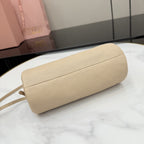 Miu Miu Beige Lambskin Leather Vintage-Finish Handbag
