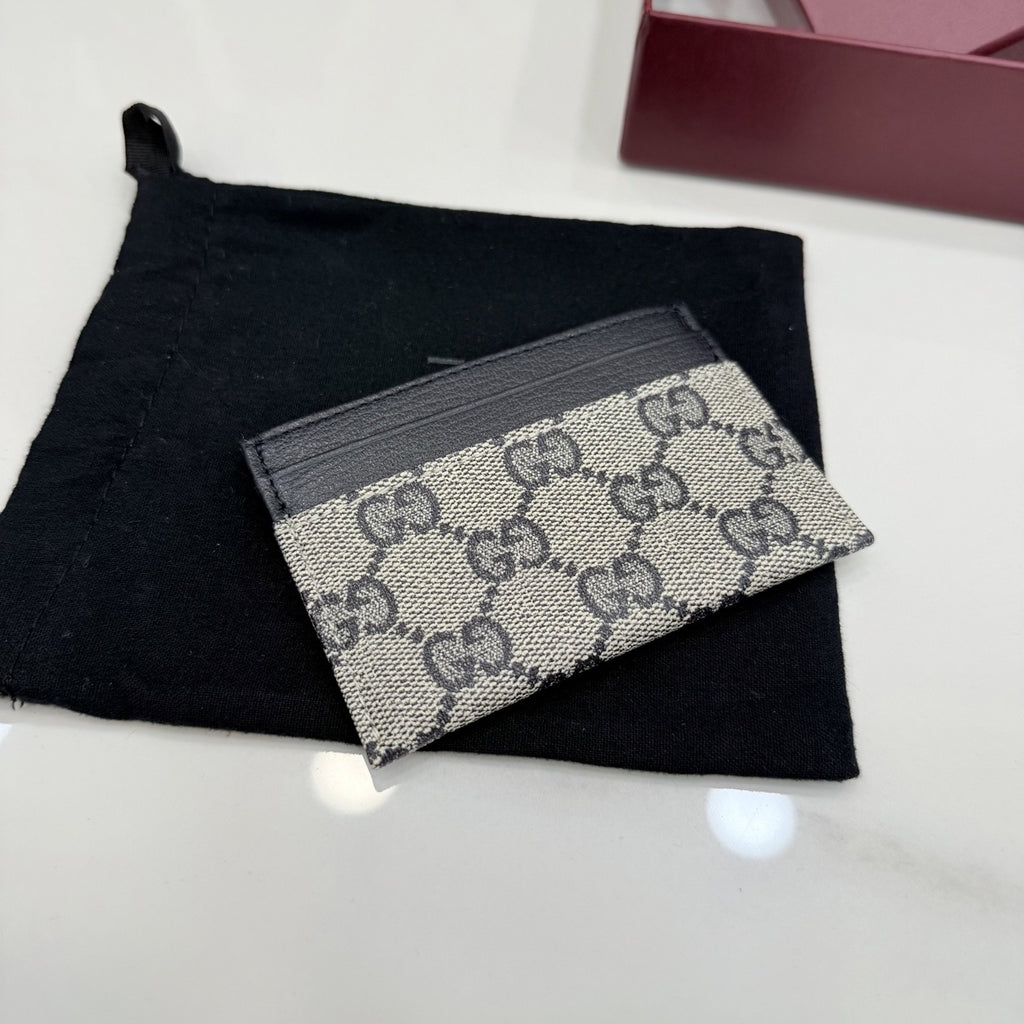Gucci Canvas & Leather Card Holder