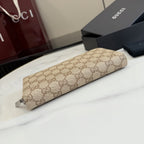 Gucci Brown Canvas & Leather Zip Wallet