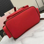 Miu Miu Brown Canvas & Calfskin Leather Backpack