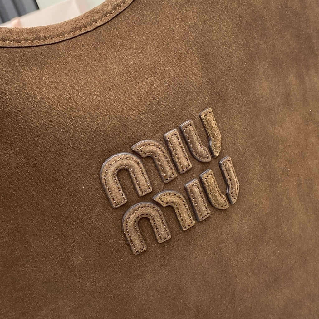 Miu Miu Brown Corduroy Handbag
