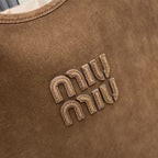Miu Miu Brown Corduroy Handbag