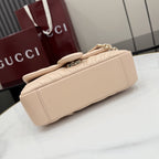 Gucci Pink Lambskin Leather GG Marmont Handbag