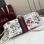 Gucci White Leather Double G Tote Bag