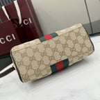 Gucci Brown Canvas & Leather Horsebit Crossbody Bag