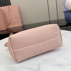 Miu Miu Pink Patent Leather Logo Handbag