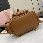 Miu Miu Brown Calfskin Leather Backpack