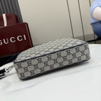 Gucci Canvas & Leather Zip Crossbody Bag