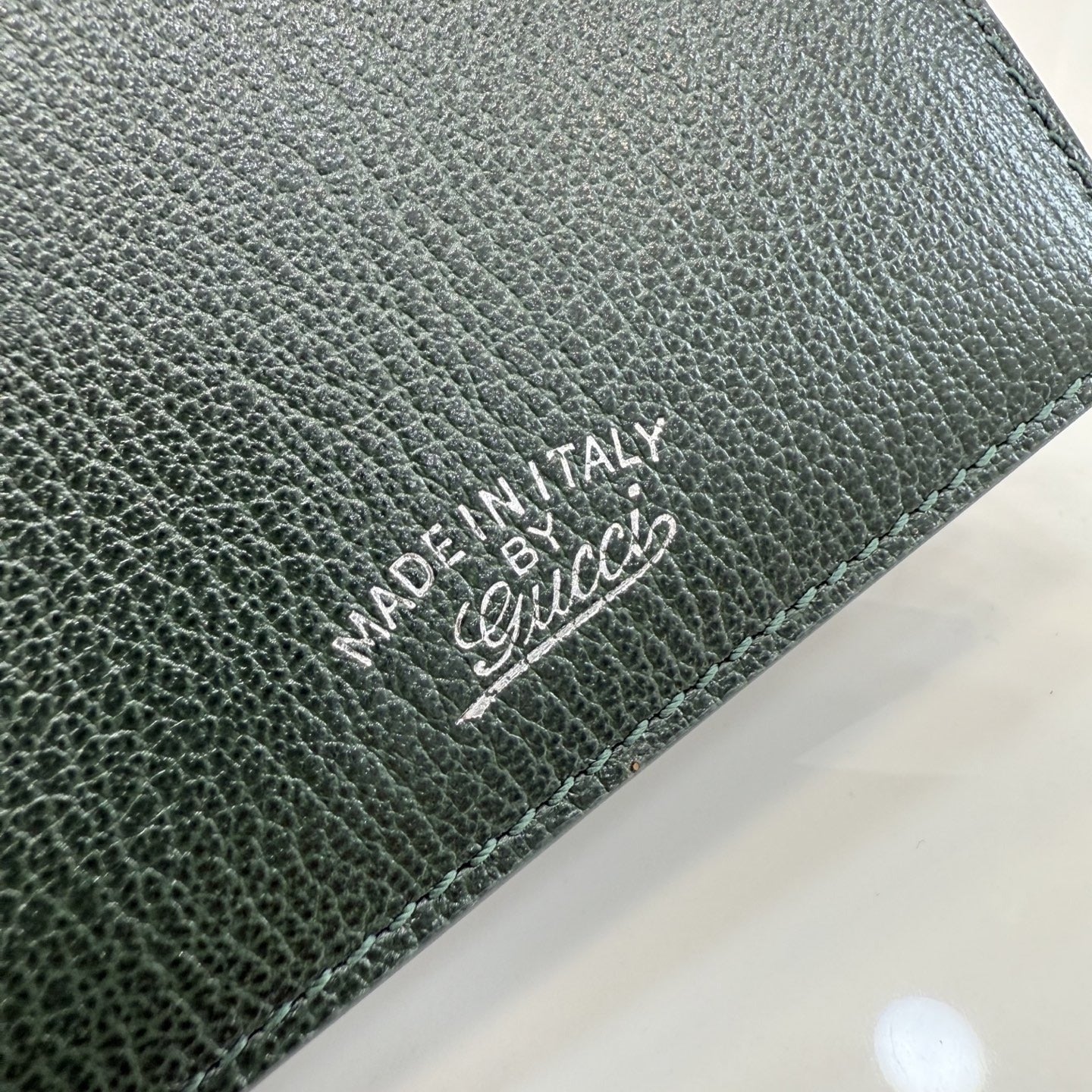 Gucci Green Lambskin Leather Logo Handbag