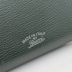 Gucci Green Leather Logo Clutch