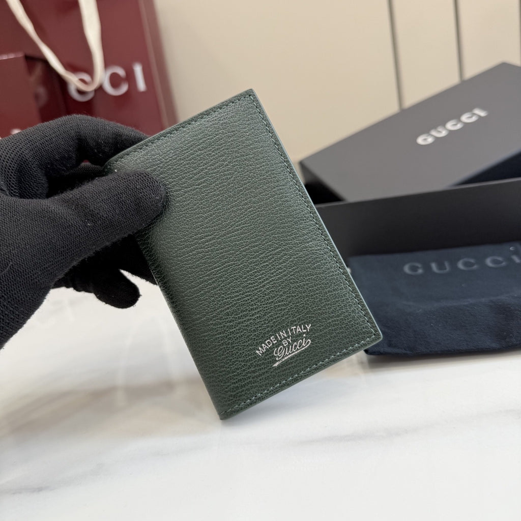 Gucci Green Leather Logo Handbag
