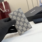 Gucci Canvas & Leather Logo Card Holder
