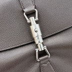 Gucci Brown Lambskin Leather Jackie 1961 Crossbody Bag