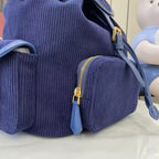 Miu Miu Corduroy & Calfskin Leather Backpack