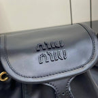 Miu Miu Black Calfskin Leather Backpack