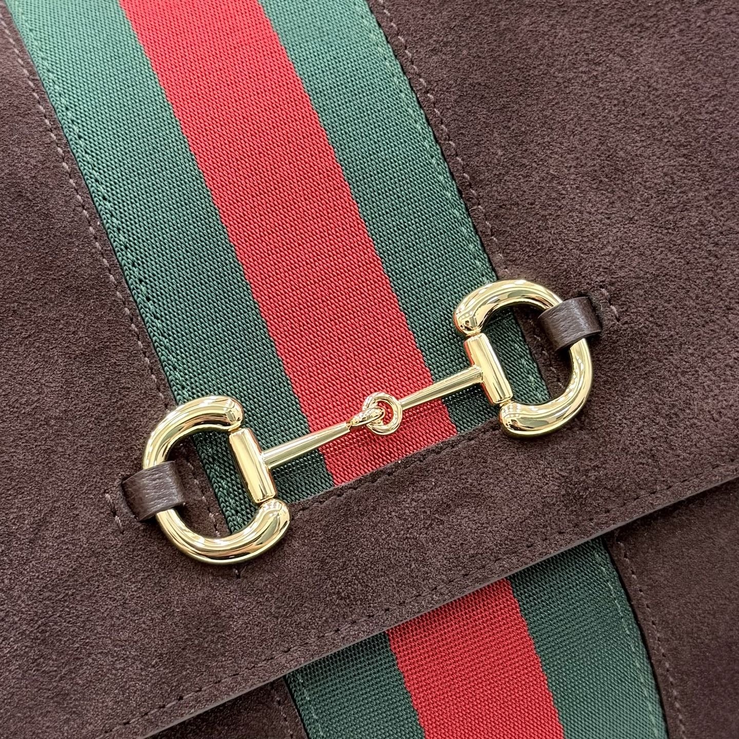 Gucci Brown Leather & Canvas Logo Handbag