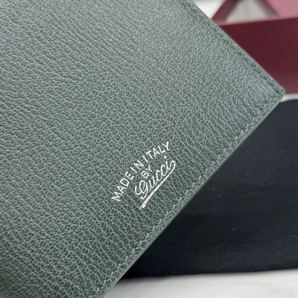 Gucci Green Leather Logo Wallet