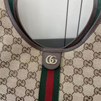 Gucci White Canvas Double G Tote Bag