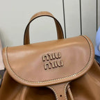 Miu Miu Brown Calfskin Leather Backpack
