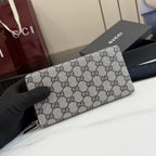 Gucci Canvas & Leather Zip Wallet