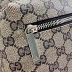 Gucci Canvas & Leather Zip Backpack