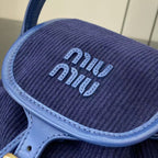 Miu Miu Corduroy & Calfskin Leather Backpack