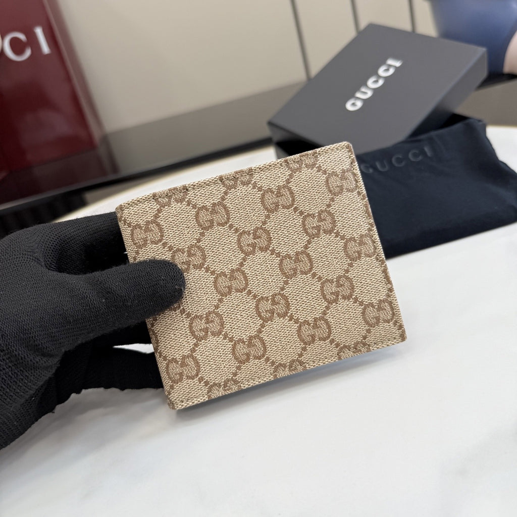 Gucci Brown Canvas & Leather Wallet