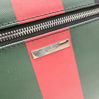 Gucci Black Canvas & Leather Vintage-Finish Backpack