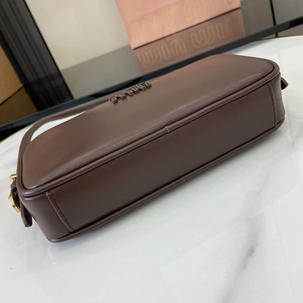 Miu Miu Calfskin Leather & Cotton Colorblock Handbag