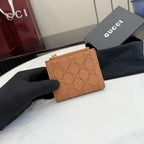 Gucci Brown Leather Openwork Wallet
