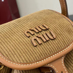 Miu Miu Corduroy & Calfskin Leather Backpack