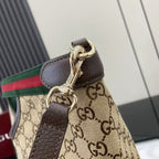 Gucci Black Canvas & Leather Double G Handbag