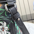 Gucci Black Leather Double G Tote Bag