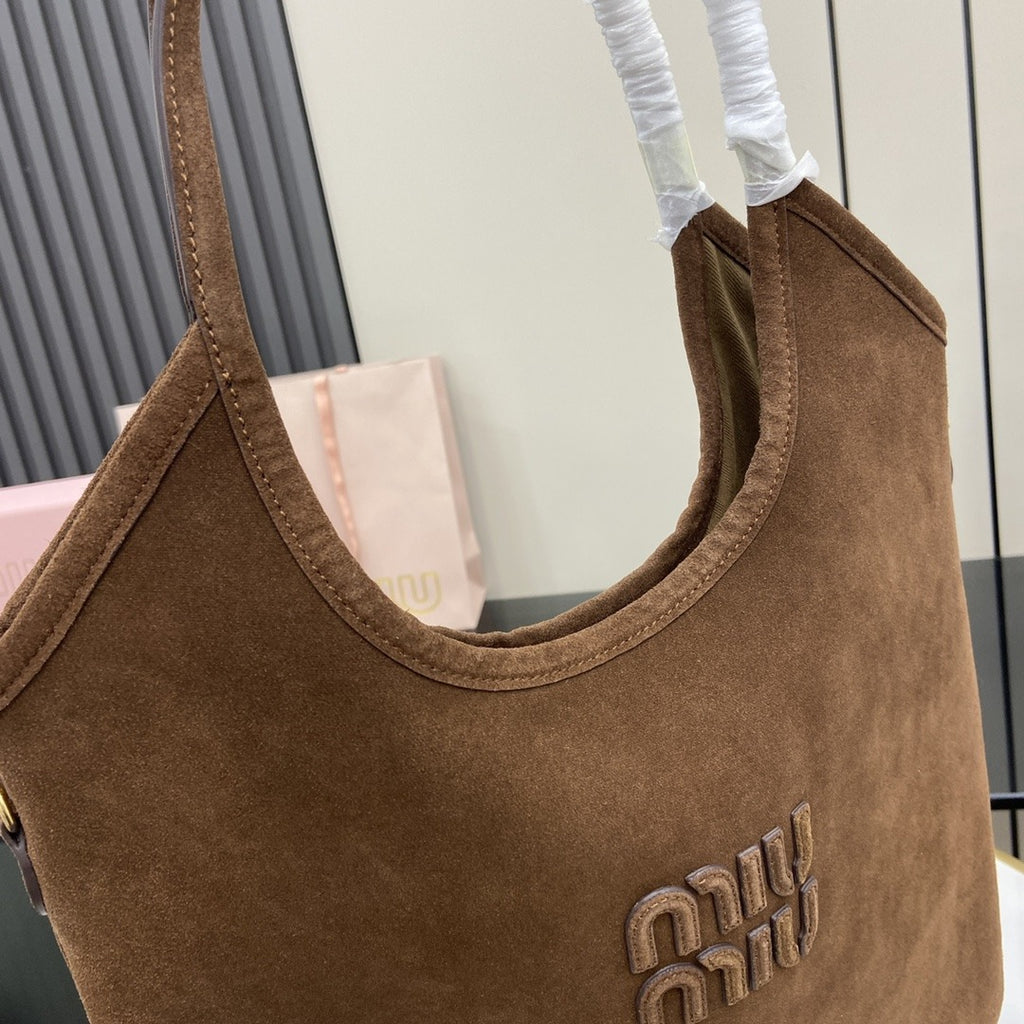 Miu Miu Brown Corduroy Handbag