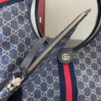 Gucci White Denim Double G Tote Bag