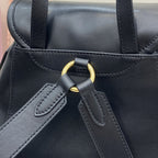Miu Miu Black Calfskin Leather Backpack
