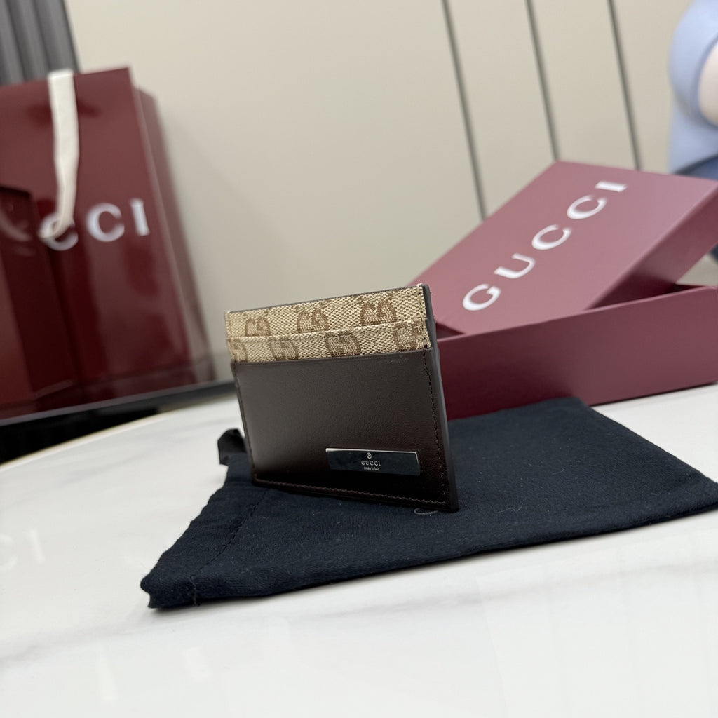 Gucci Brown Leather Card Holder