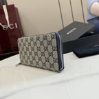 Gucci Canvas & Leather Zip Wallet