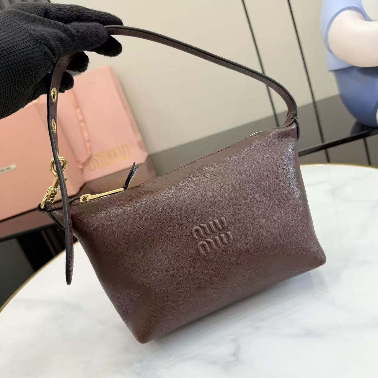 Miu Miu Patent Leather Logo Handbag